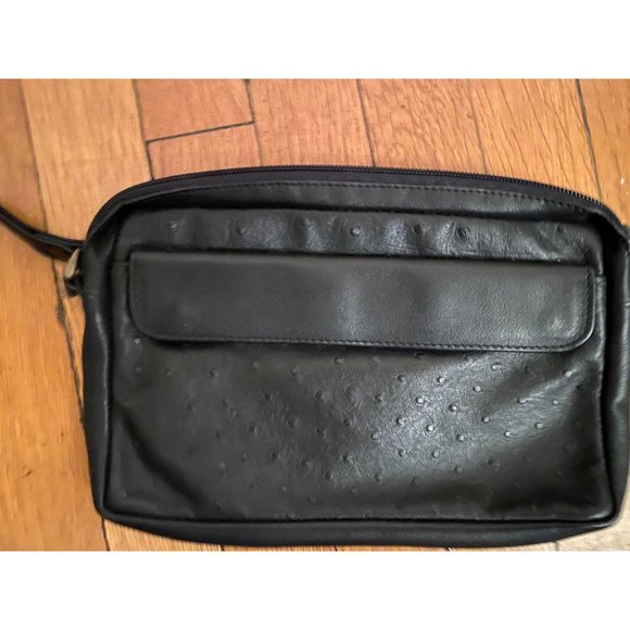 Budd Leather Ostrich Men's Travel Case - Picture 1 of 3